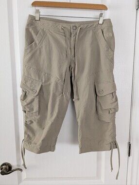 The North Face Khaki Nylon Hiking Capris Pants beige size 8